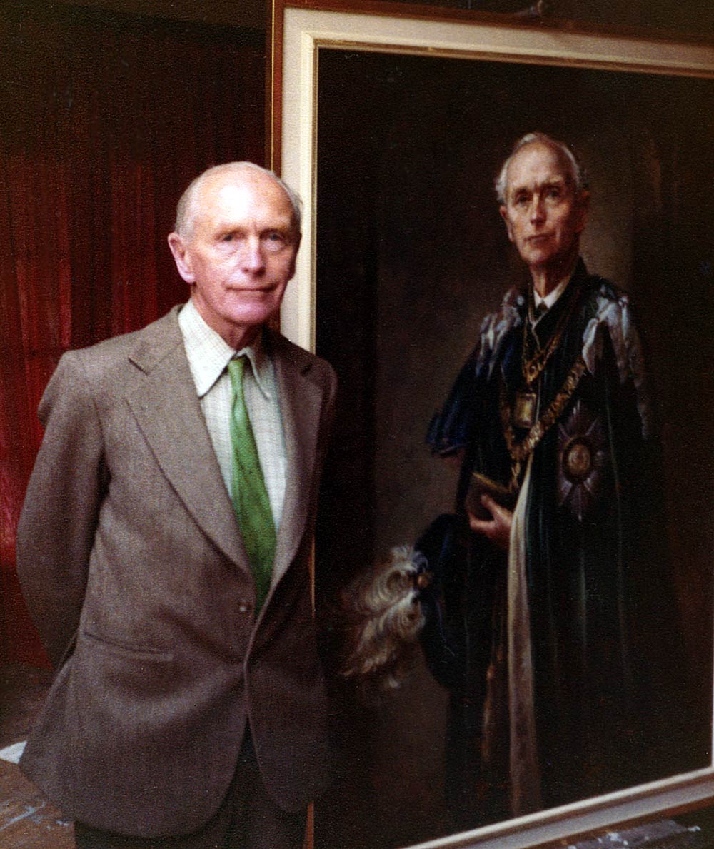 Lord Alec Douglas-Home with portrait